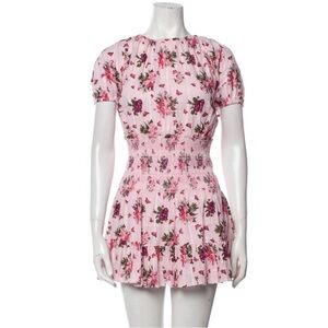 LoveShackFancy Pink Puff Sleeve Mini Dress  Spritz Dress Rosemary Mauve large